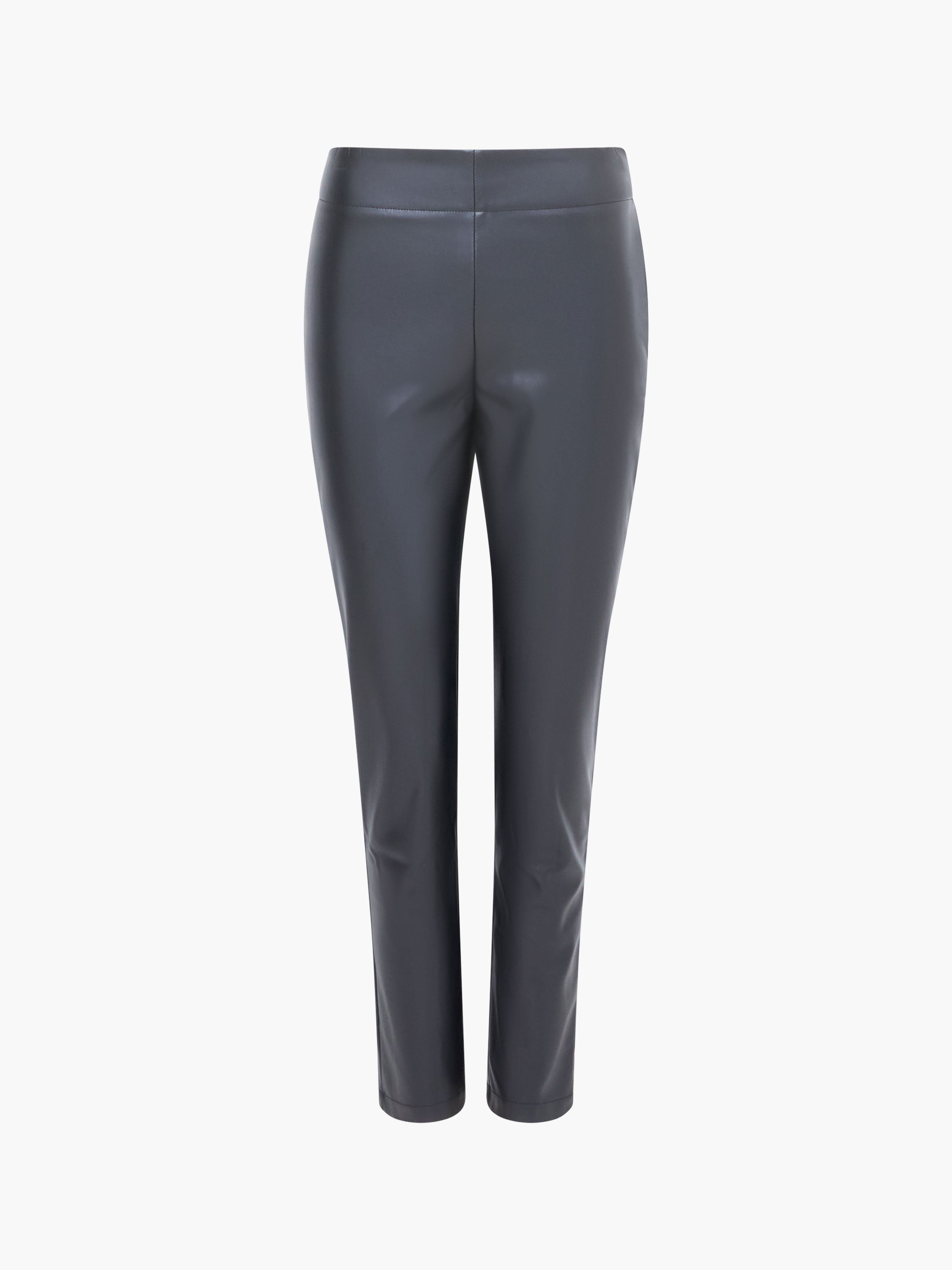 Faux Leather Side Zip Skinny Trousers Black French Connection UK