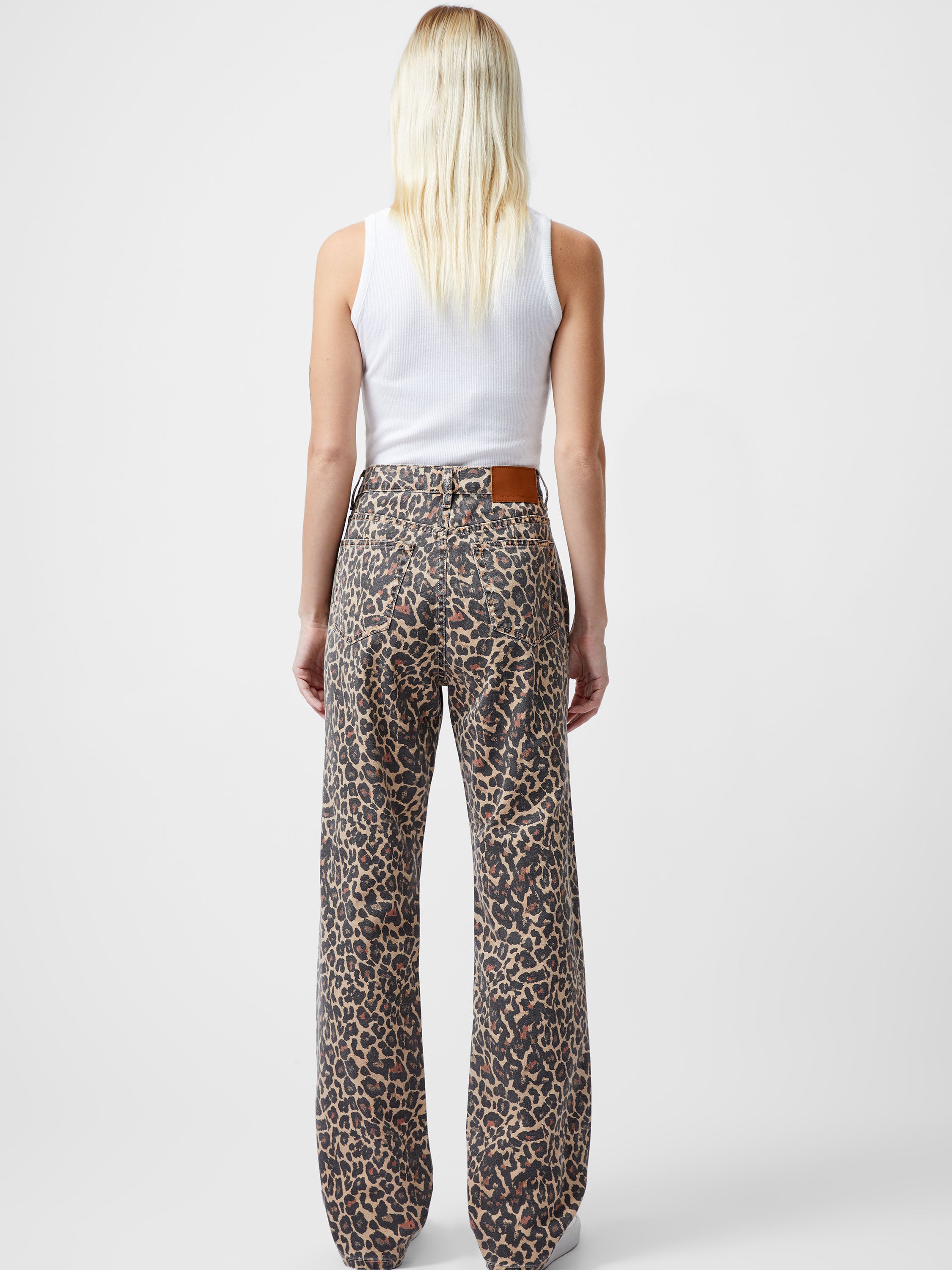 Charlie Leopard Print Straight Leg Jeans