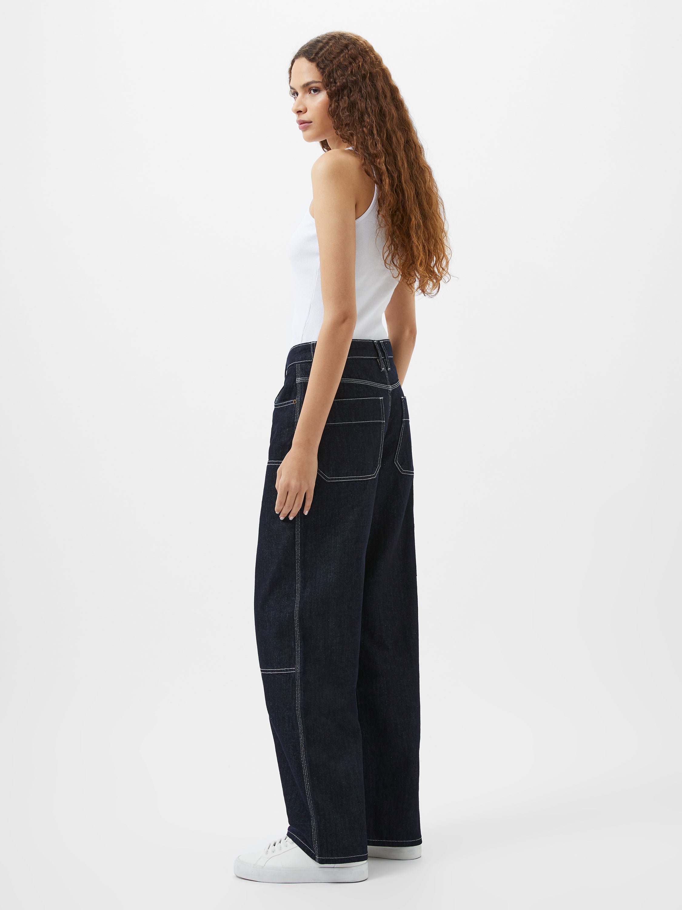 Denver Denim Contrasting Stitch Relaxed Jeans