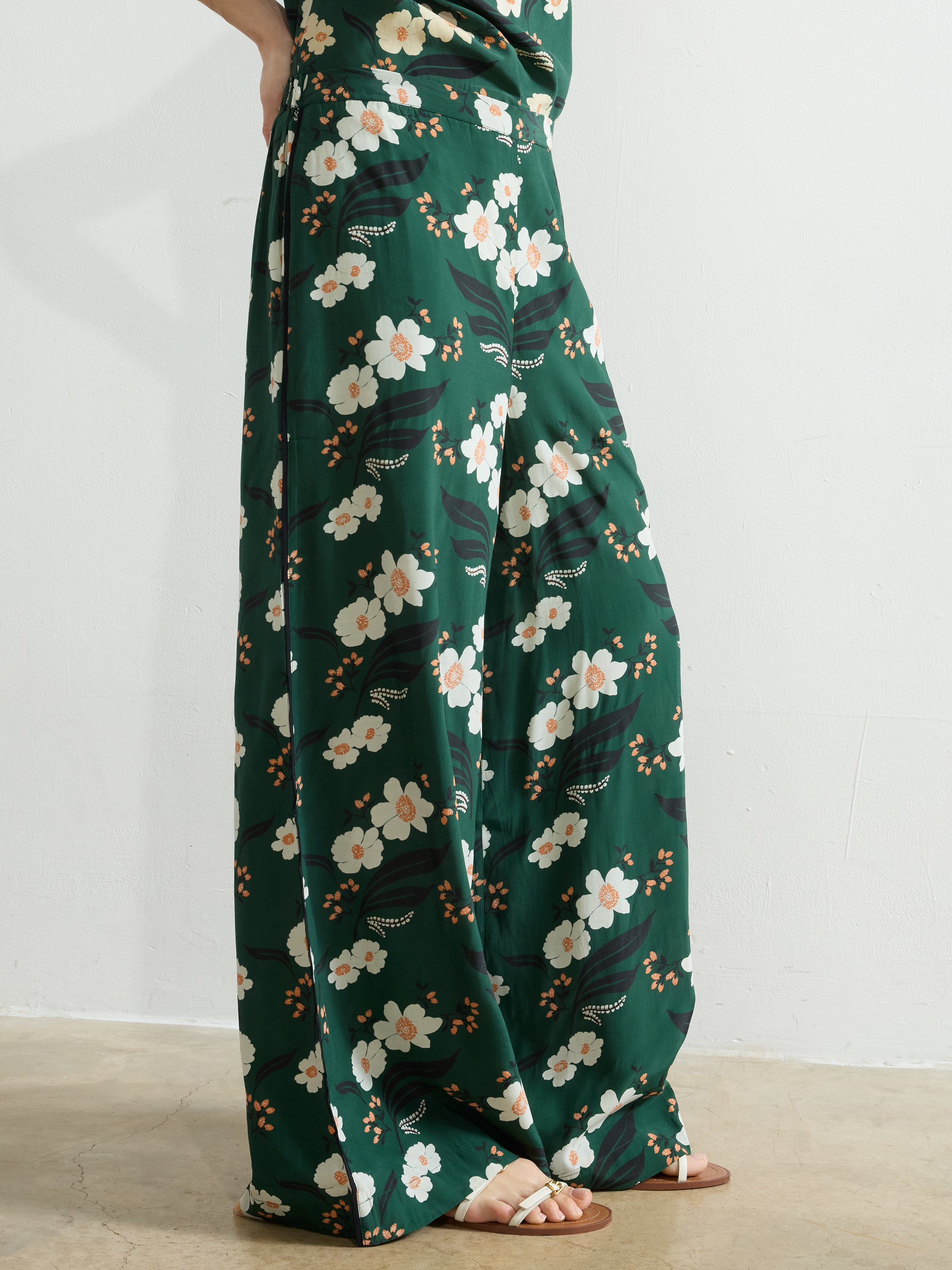 Rhian Eco Printed Wide Leg Trousers