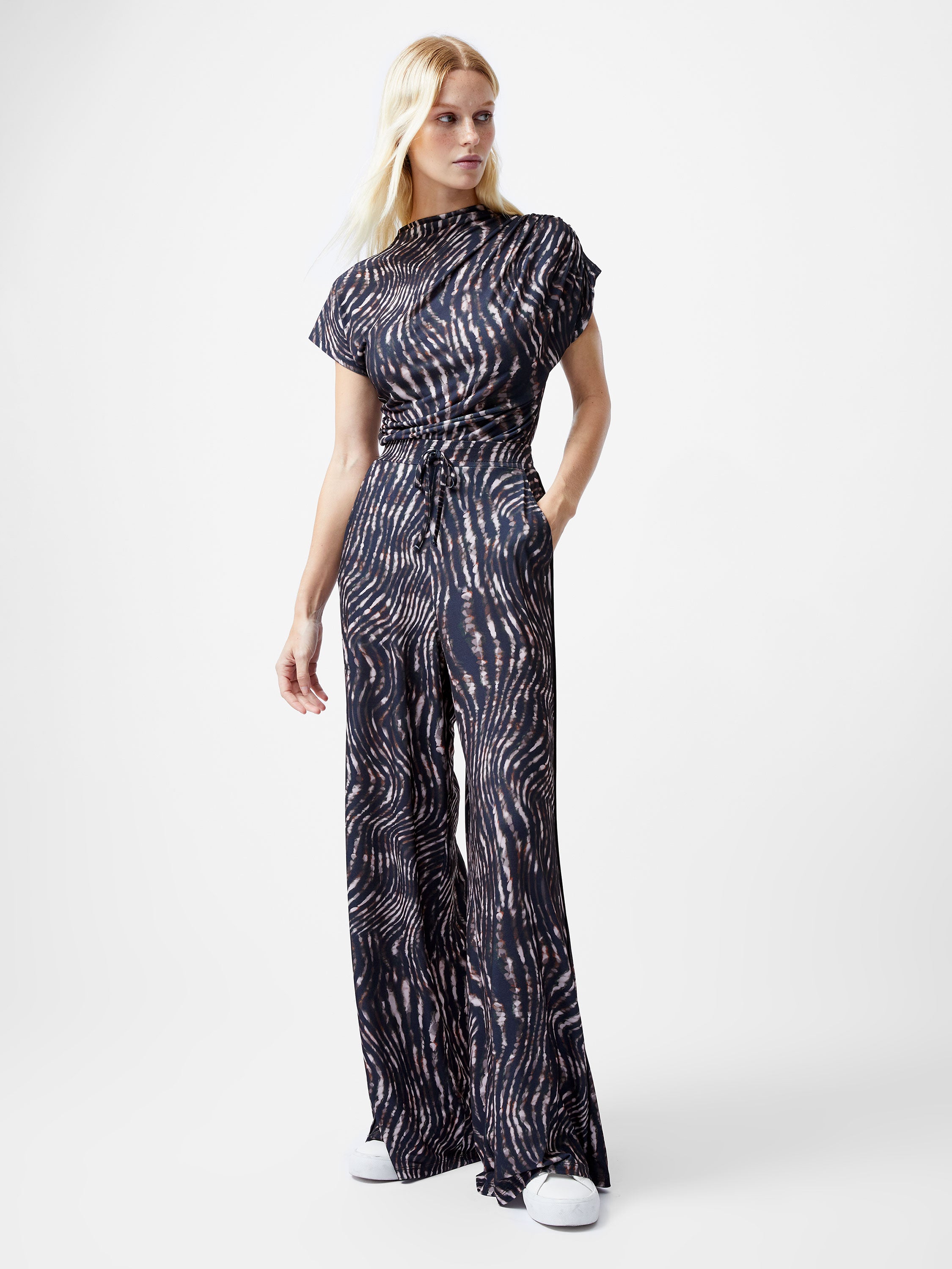 Print French Connection Jumpsuits Zina Portia Wide Leg Printed