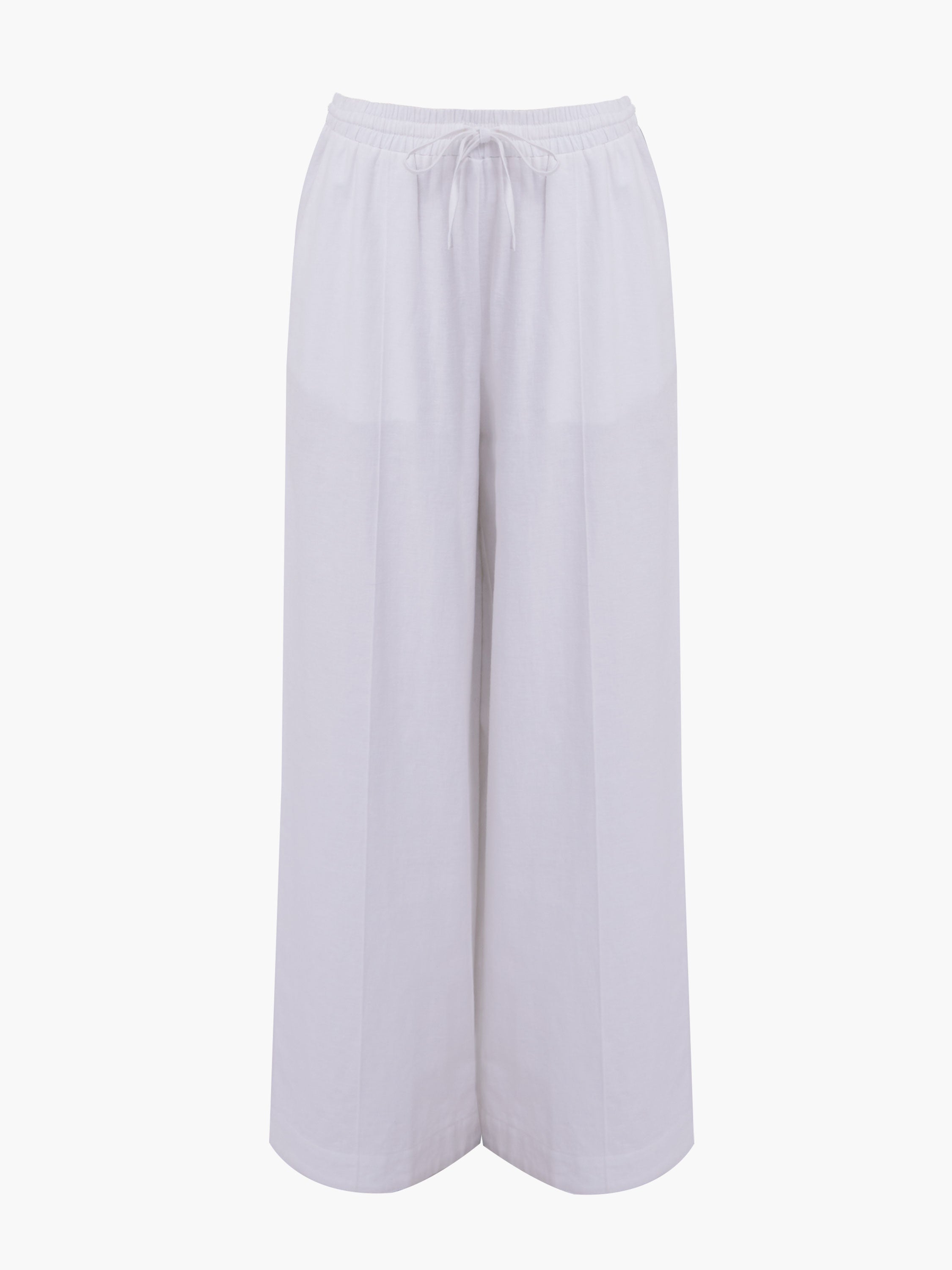 Clare Linen Blend Wide Leg Trousers
