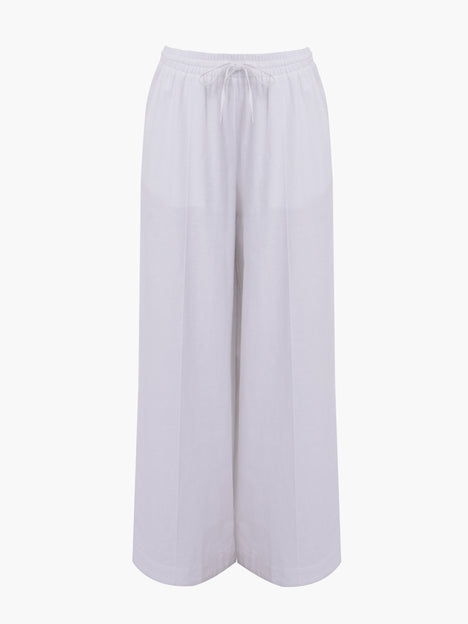 Clare Linen Blend Wide Leg Trousers