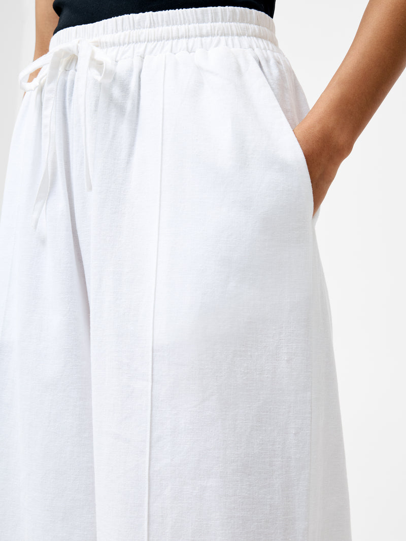 Clare Linen Blend Wide Leg Trousers