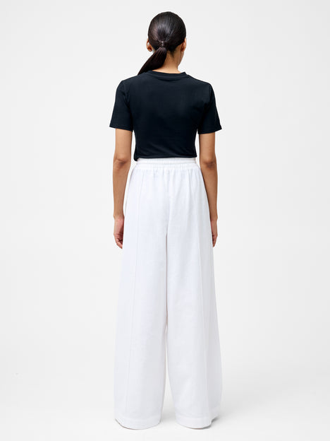 Clare Linen Blend Wide Leg Trousers