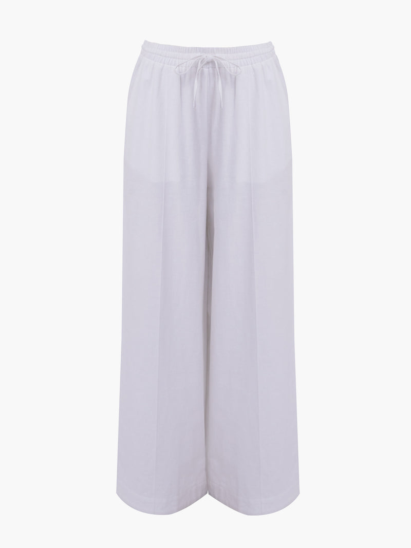 Clare Linen Blend Wide Leg Trousers