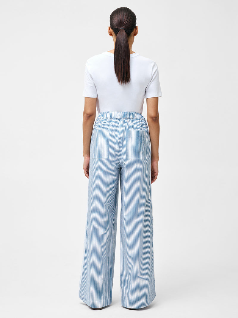 Cambria Cotton Striped Wide Leg Trousers