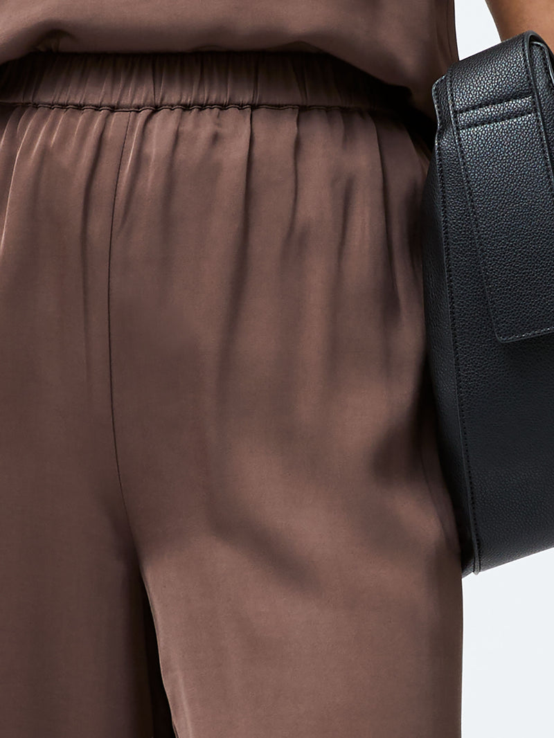 Sera Eco Satin Elasticated Wide Leg Trousers