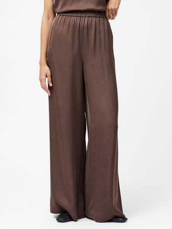 Sera Eco Satin Elasticated Wide Leg Trousers