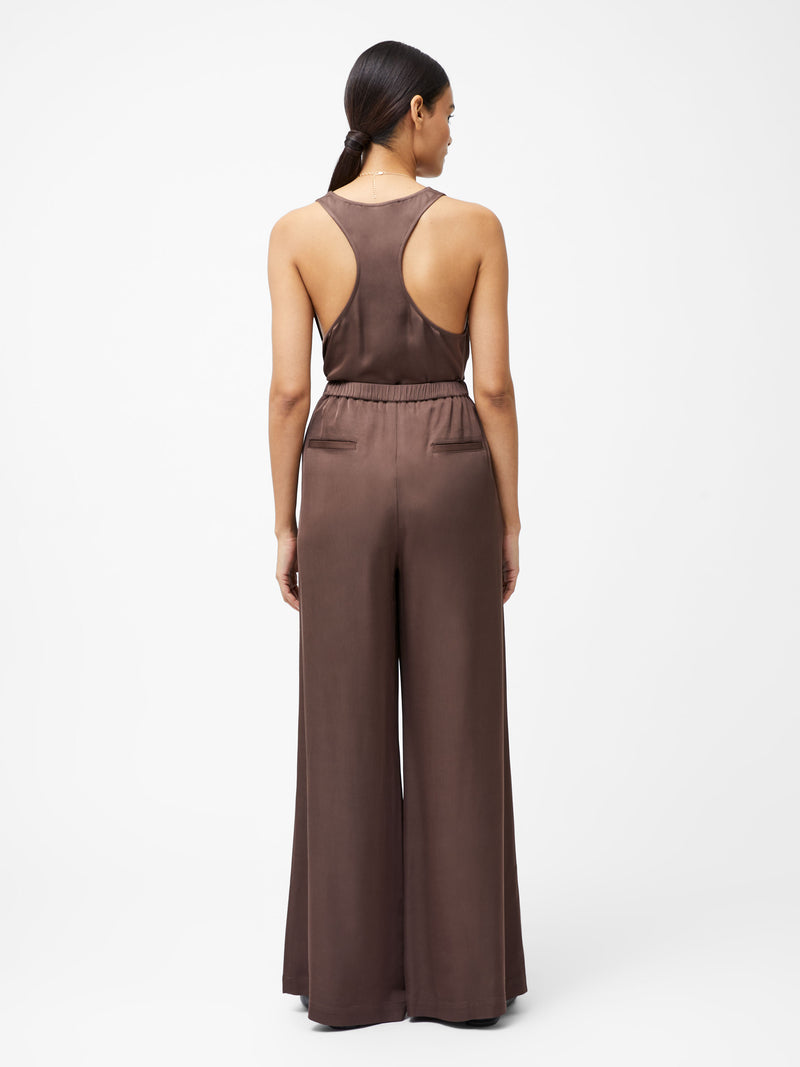 Sera Eco Satin Elasticated Wide Leg Trousers