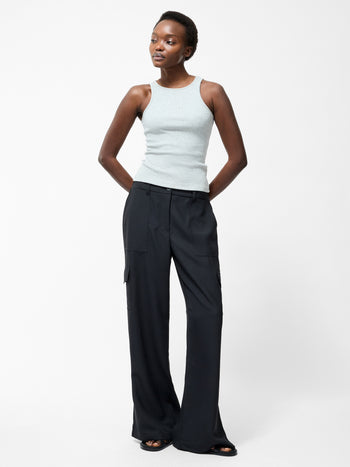 Drapey Wide Leg Combat Trousers