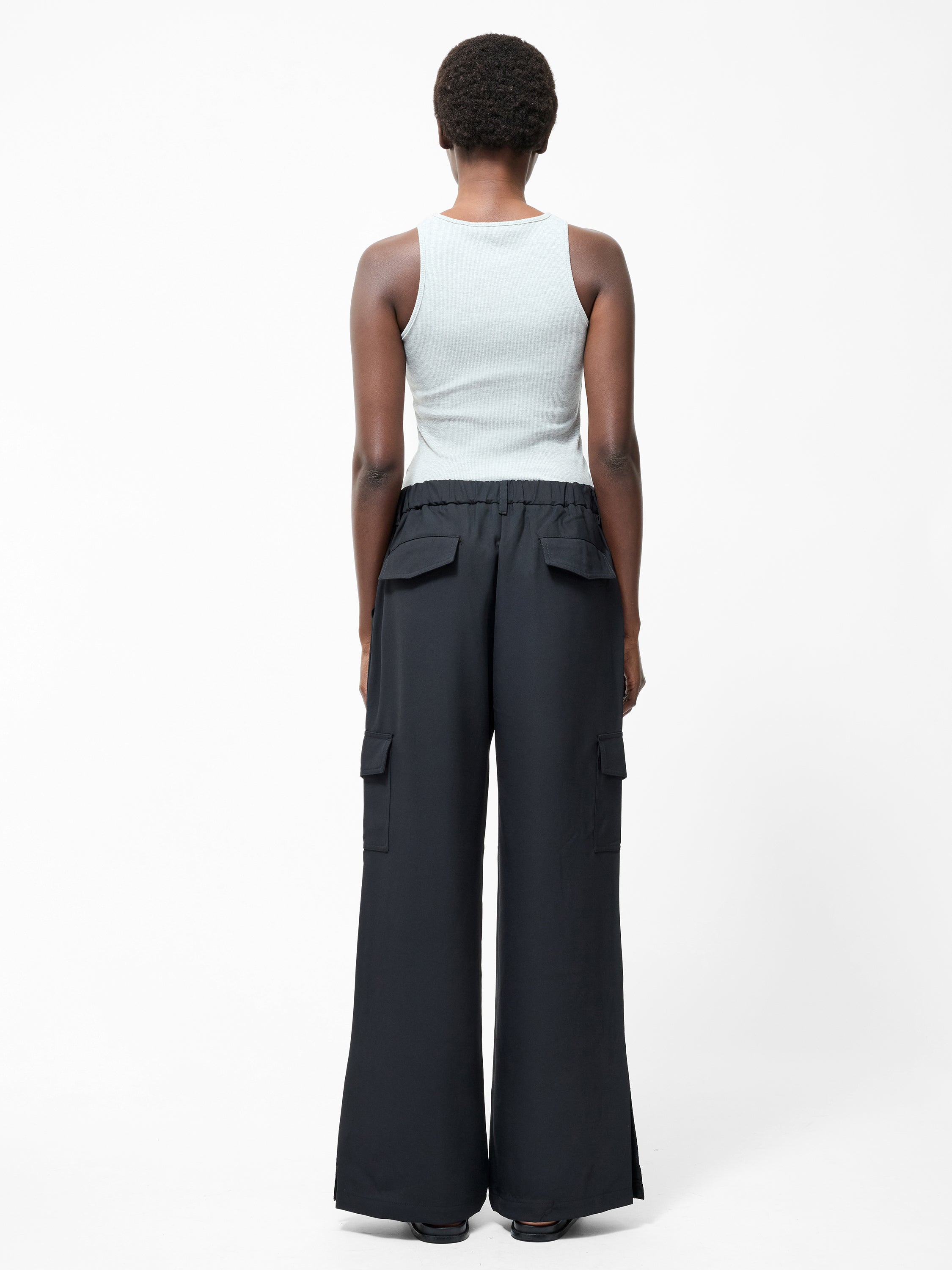 Drapey Wide Leg Combat Trousers