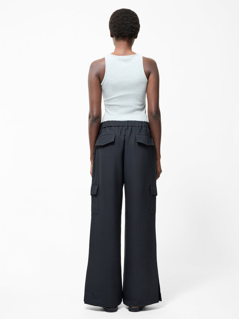 Drapey Wide Leg Combat Trousers