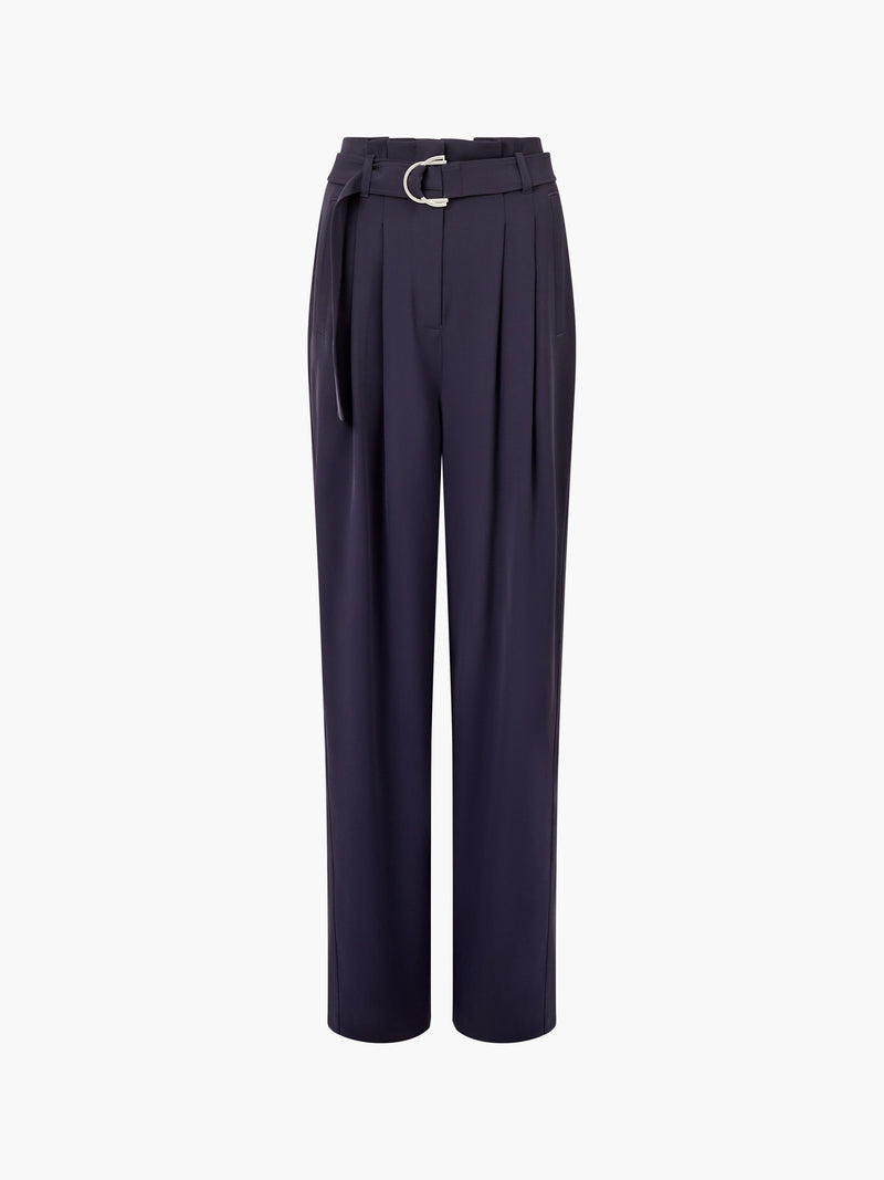 Vinnie Tailored D-Ring Belted Wide Leg Trousers