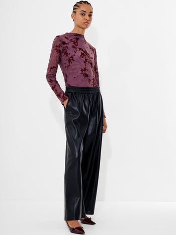 Tasher PU Wide Leg Trousers