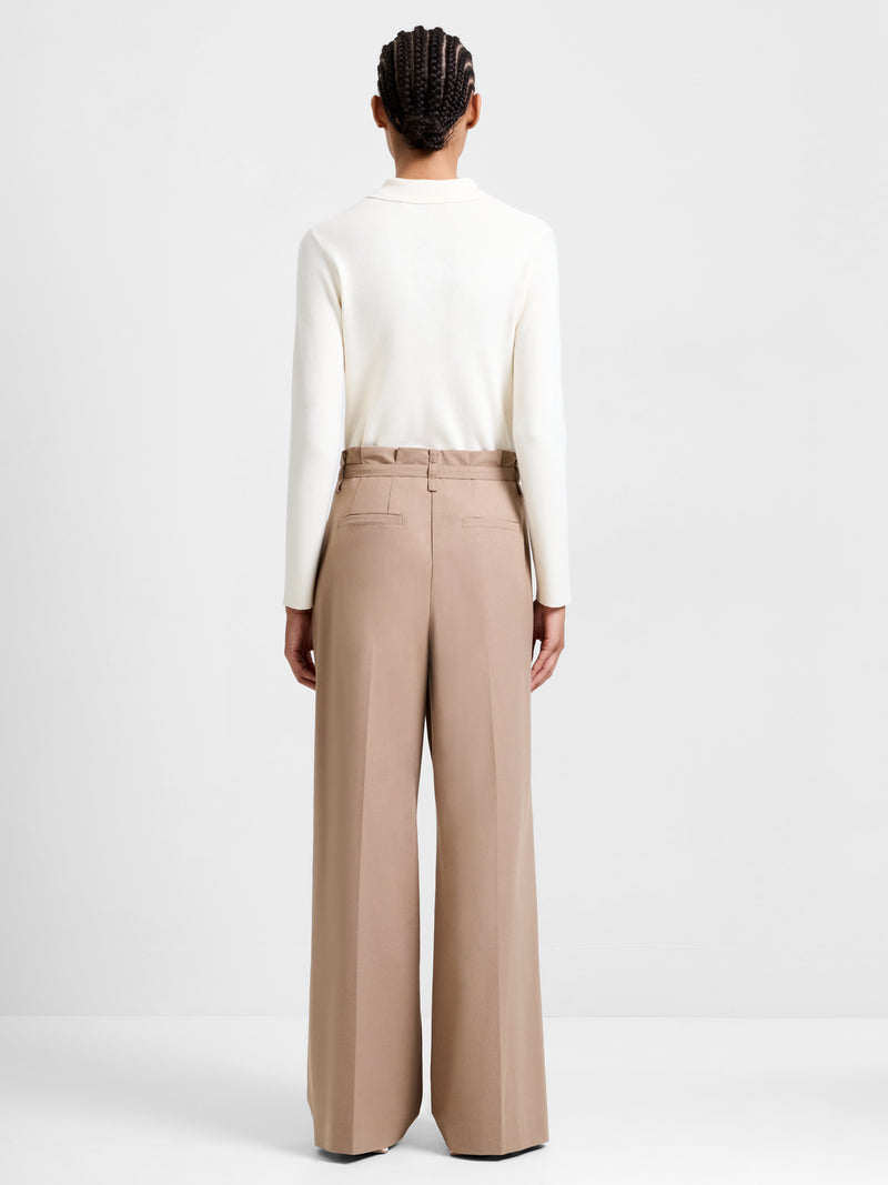 Ferri Flannel Wide Leg Trousers