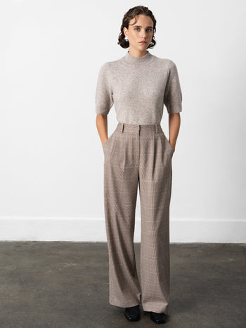 Chester Check Wide Leg Trousers
