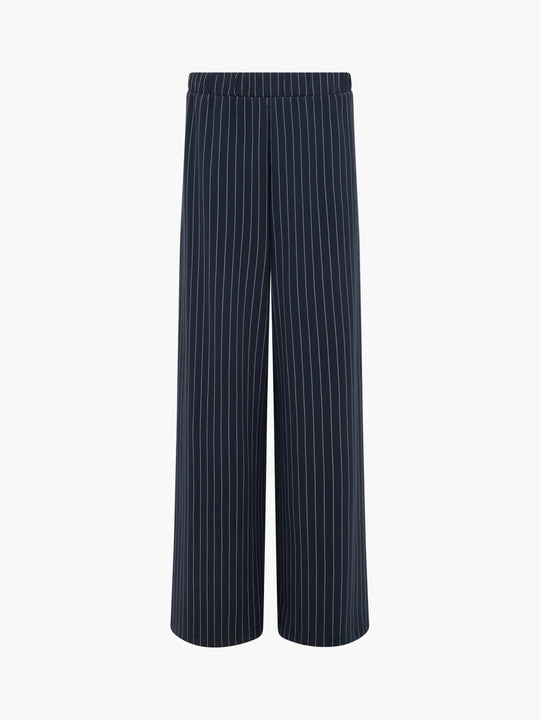 Regina Jersey Pinstripe Wide Leg Trousers
