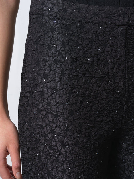 Yelena Jacquard Diamante Flared Trousers