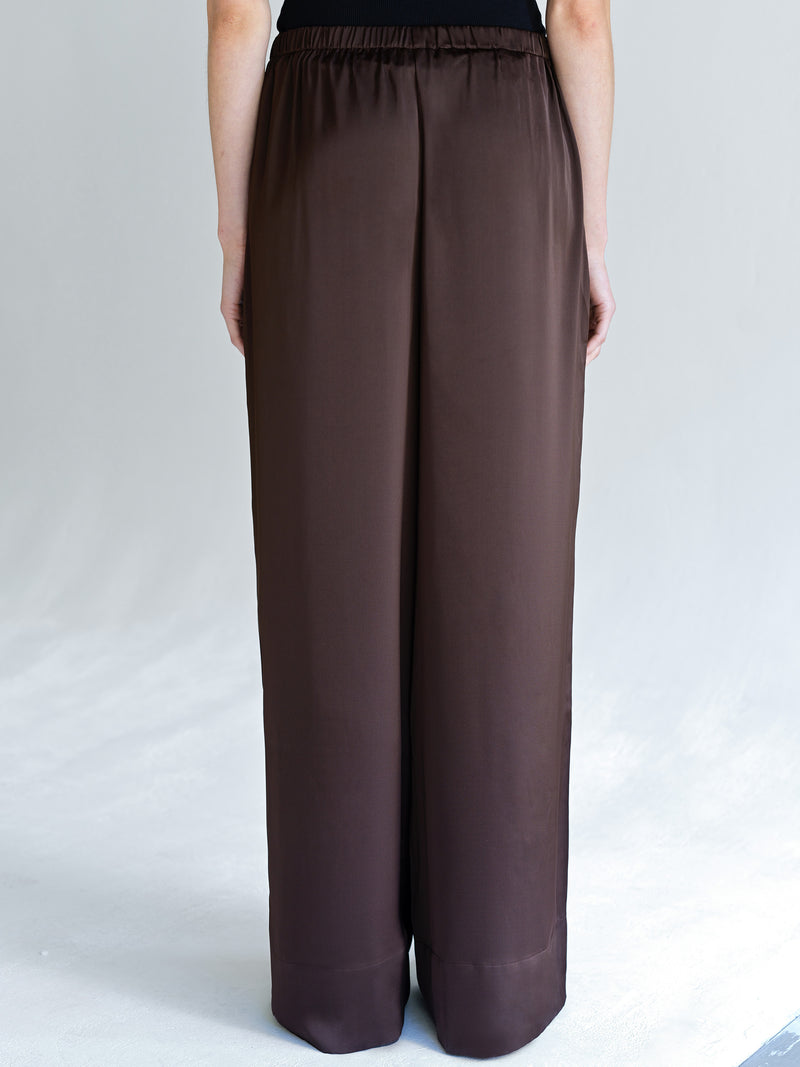 Bernadetta Satin Wide Leg Trousers