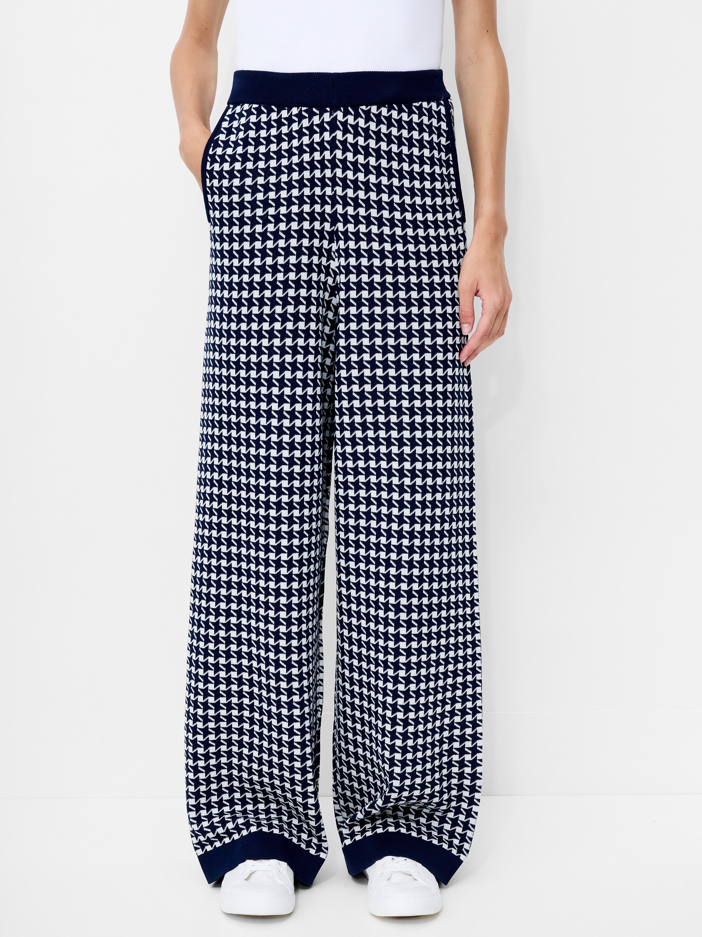 Gloria Jacquard Knit Wide Leg Trousers
