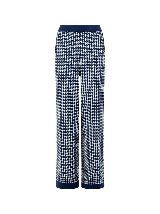 Gloria Jacquard Knit Wide Leg Trousers