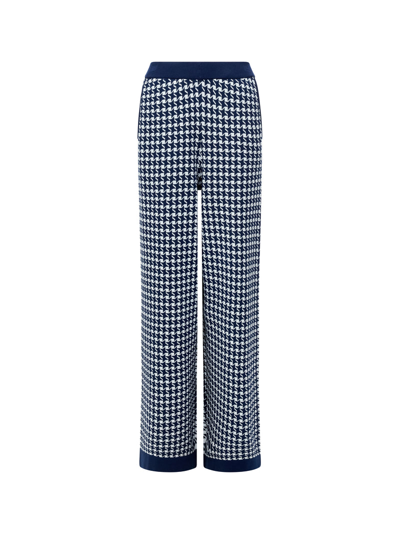 Gloria Jacquard Knit Wide Leg Trousers