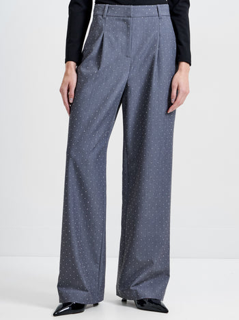 Sherry Hotfix Diamante Wide Leg Trousers