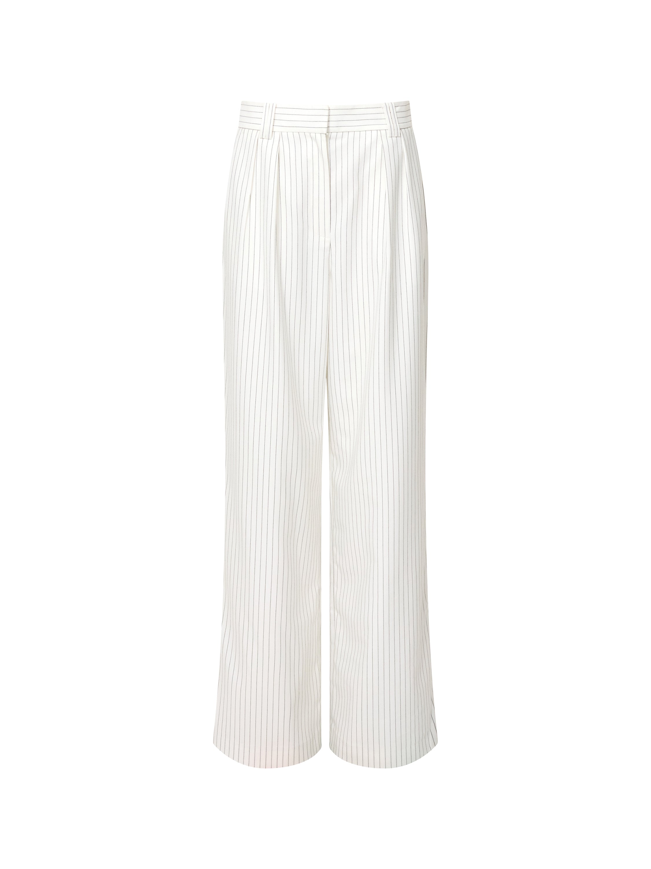 Pinstripe Wide Leg Trousers