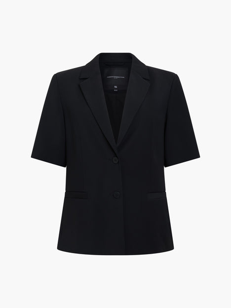 Vinnie Black Tailored Short Sleeve Blazer