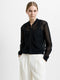 Krista Lace Mix Knit Bomber Jacket