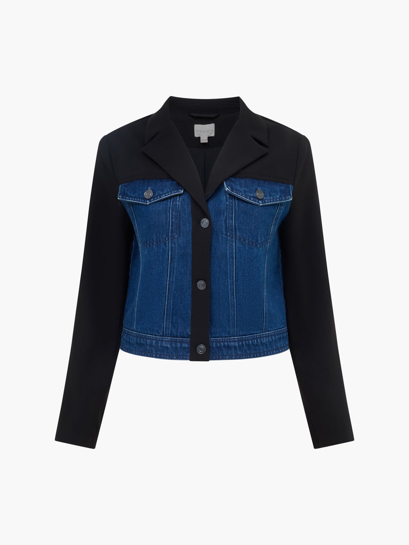 Kimberley Denim Mix Cropped Jacket