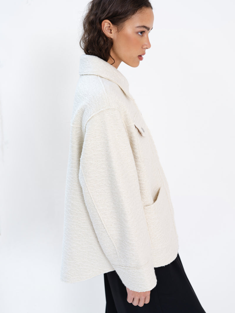 Allie Boucle Collared Jacket