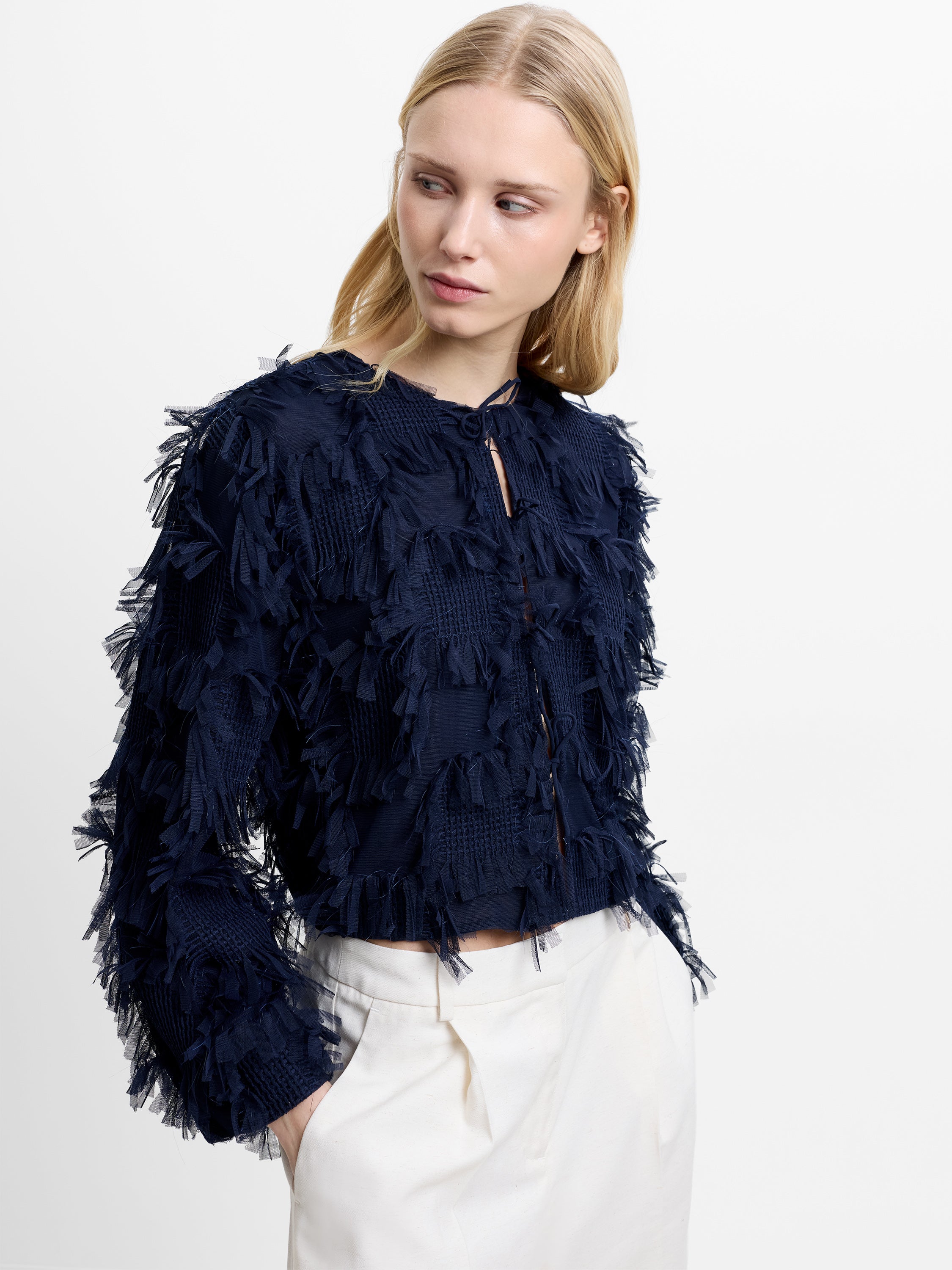 Millie Hyper Texture Navy Jacket