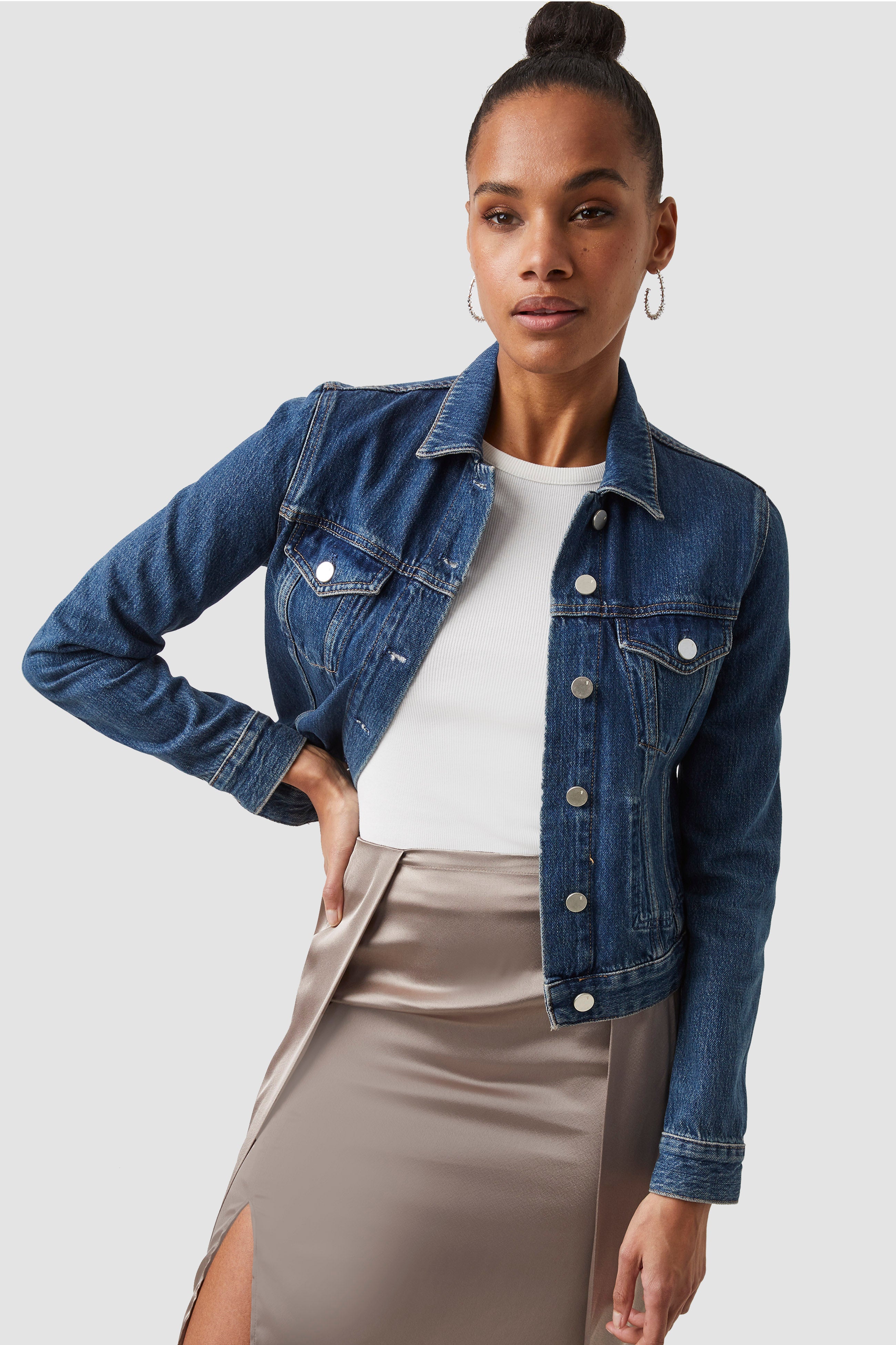 Macee Micro Western Denim Jacket