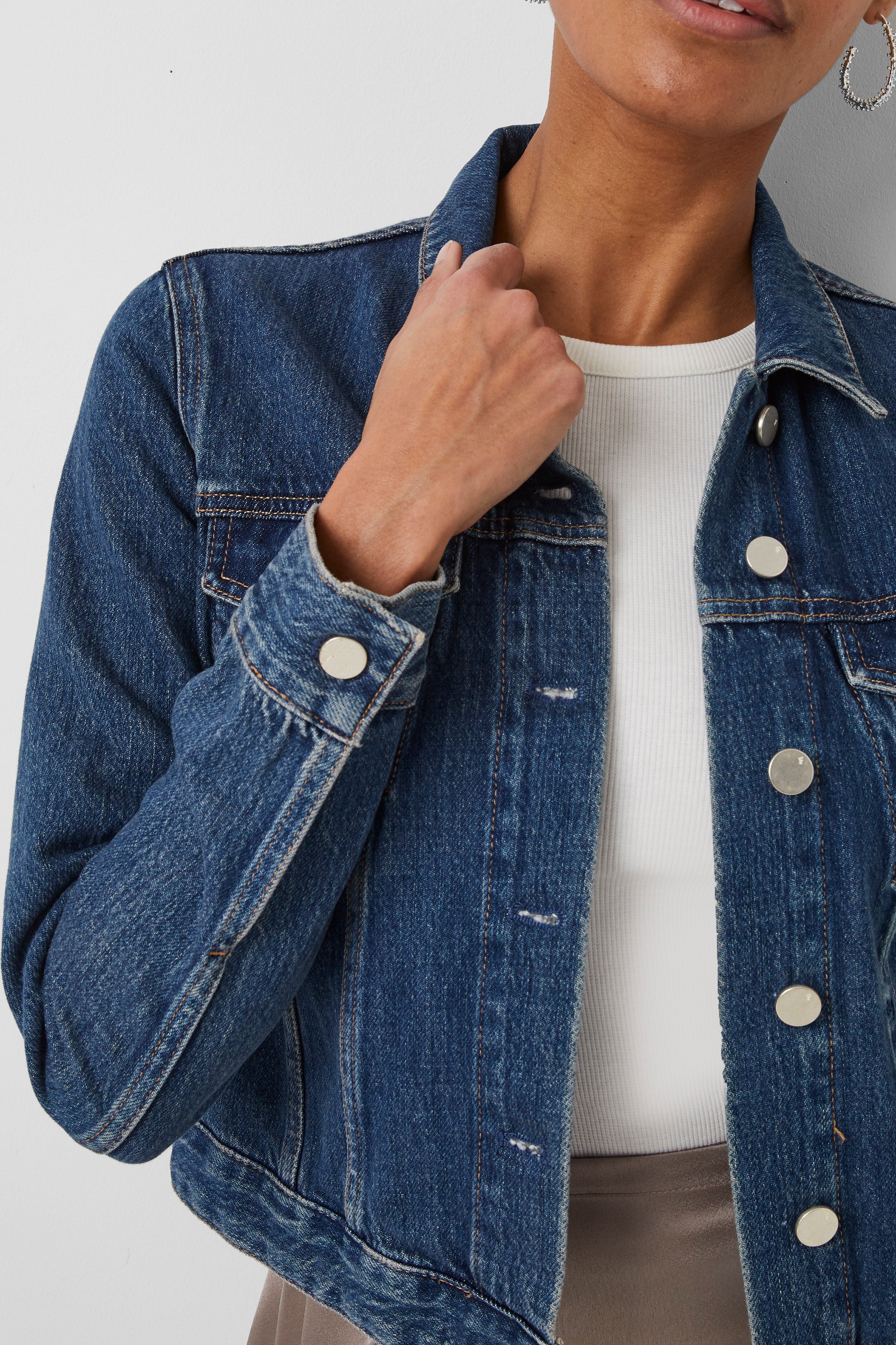 Macee Micro Western Denim Jacket
