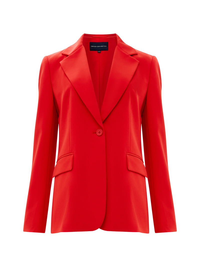 Echo Single Breasted Blazer True Red | French Connection UK