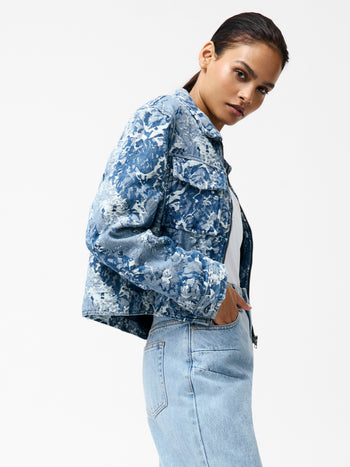 Charlotte Denim Jacquard Jacket