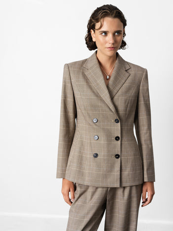 Chester Check Cinched Blazer