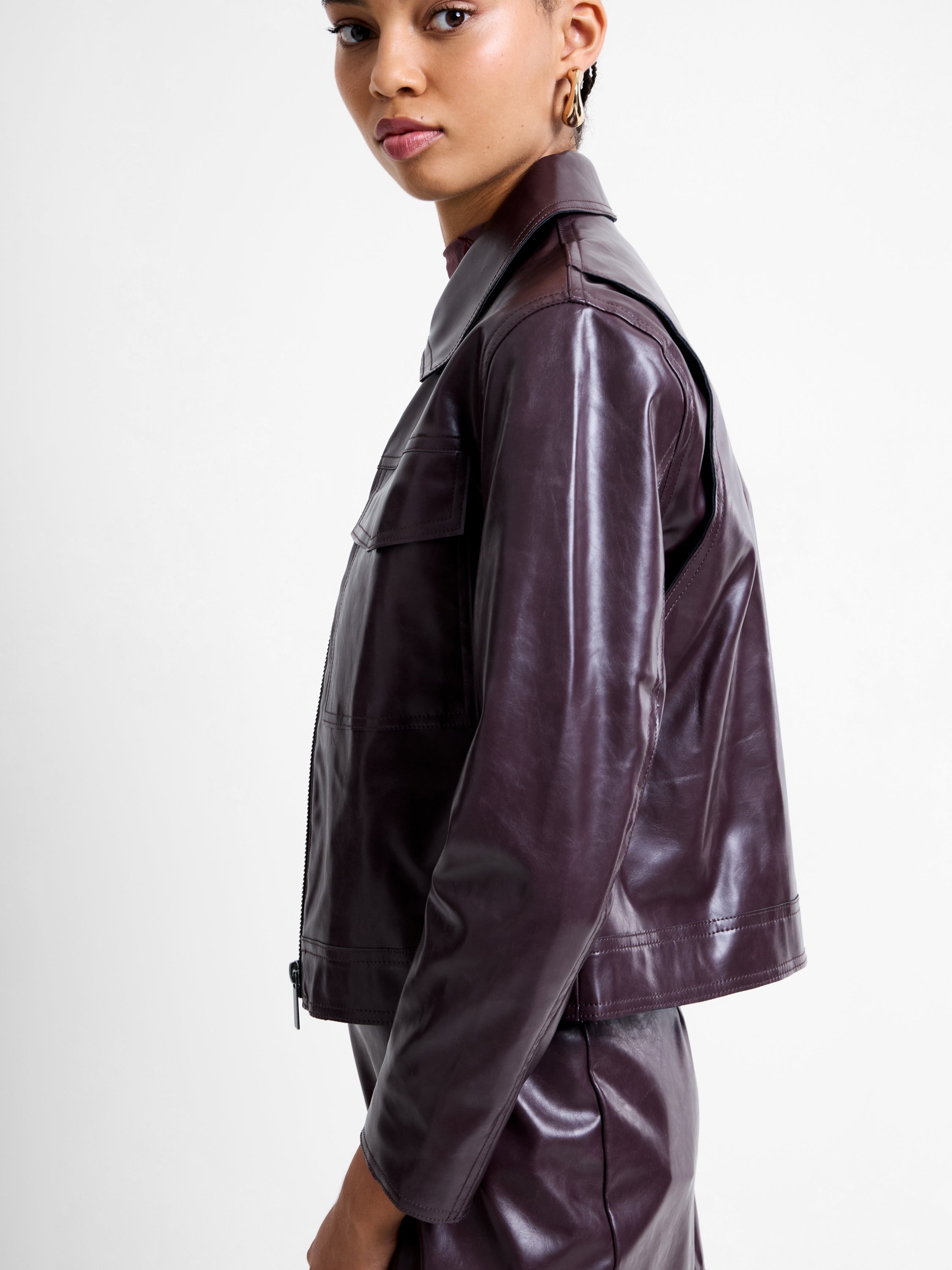 Kayleigh PU Bomber Jacket