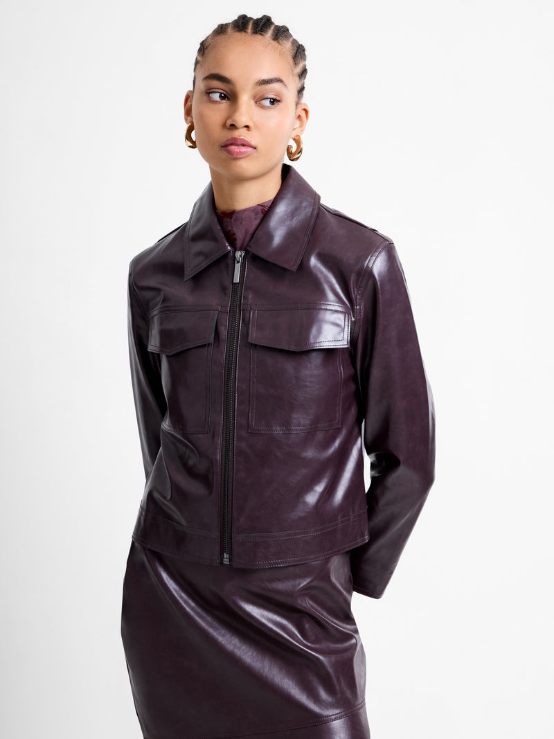 Kayleigh PU Bomber Jacket
