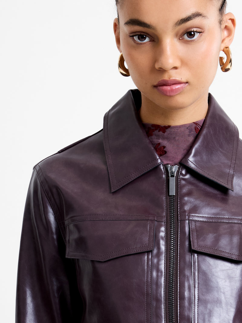 Kayleigh PU Bomber Jacket