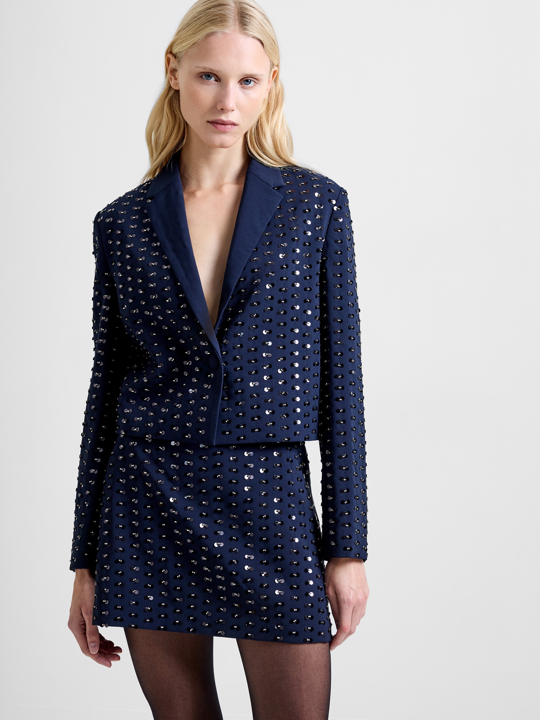Sherry Embellished Cropped Blazer