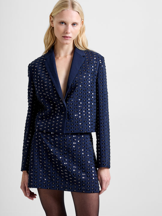 Sherry Embellished Cropped Blazer