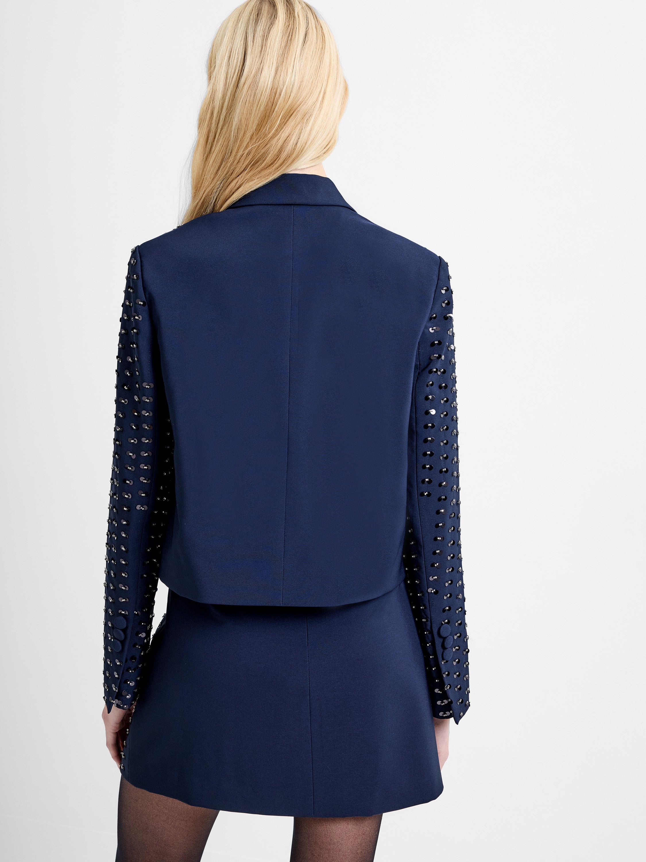 Sherry Embellished Cropped Blazer