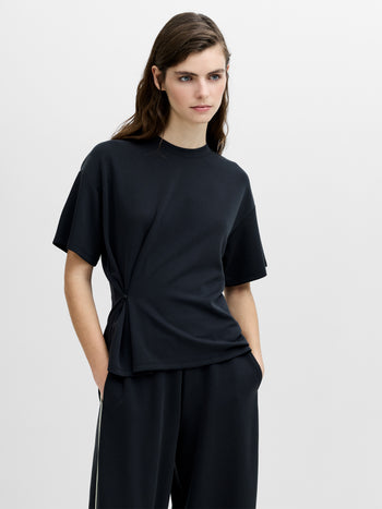 Wren Dark Grey Cinched Waist T-Shirt