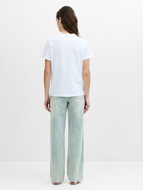 Peached Cotton White Noughts and Kisses Graphic T-Shirt