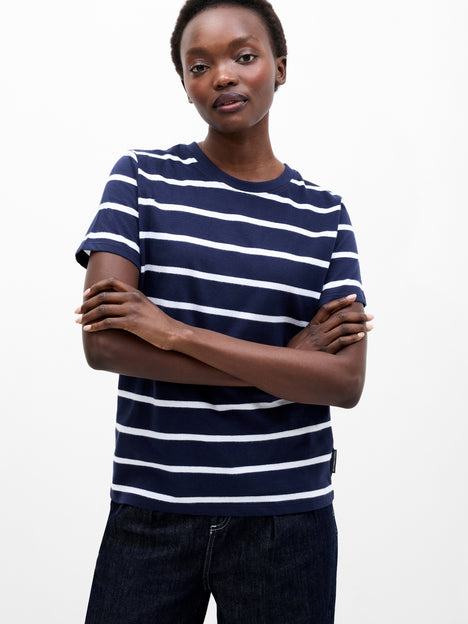 Monochrome Striped Peached T-Shirt
