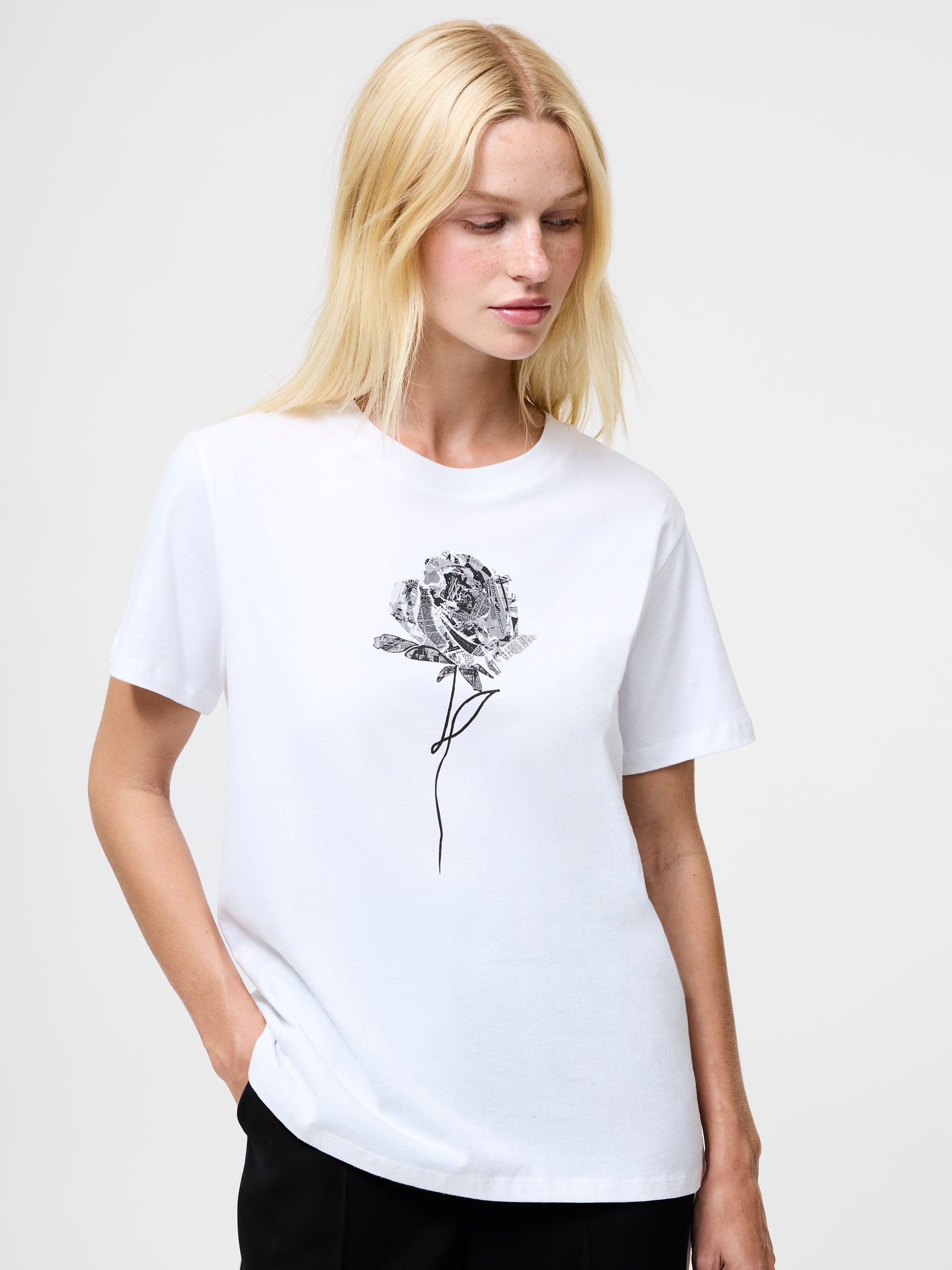 Rose Logo Peached Graphic Tee