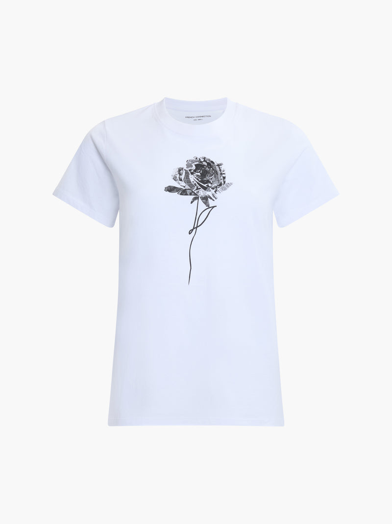 Rose Logo Peached Graphic Tee